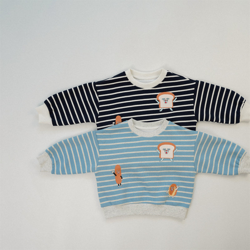 【BABY&KID】ボーダーパンプリントスウェットSK101549