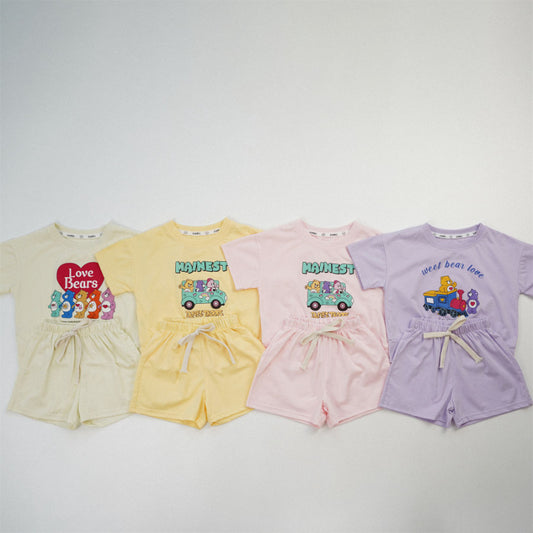【BABY&KID】夏新作 LOVE BEARSセットアップSK082202