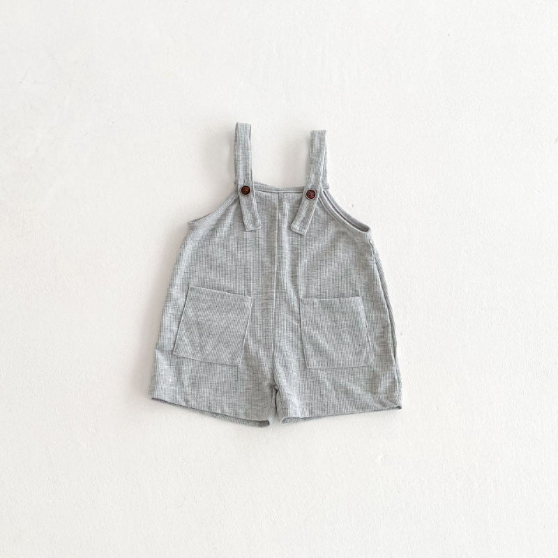 【BABY】夏新作 無地ダブルポケットサロペット、TシャツSK091116