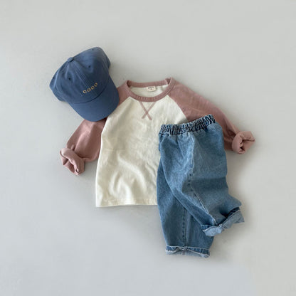 【BABY】シンプル配色TシャツSK102006