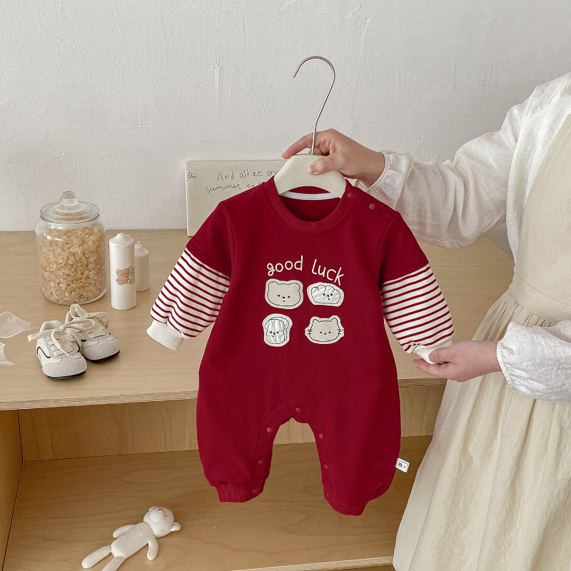 【BABY】カートゥーン重ね着風カバーオールSK103408