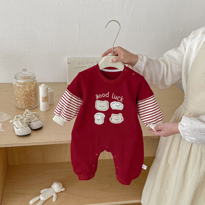 【BABY】カートゥーン重ね着風カバーオールSK103408