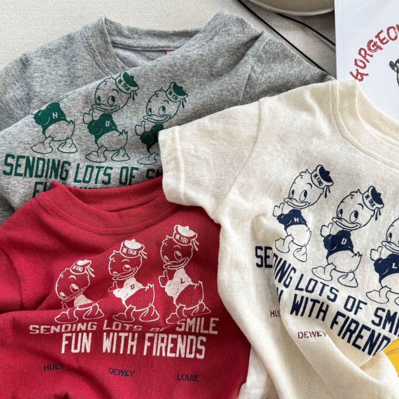 【BABY&KID】夏新作 可愛いカジュアルクルーネックTシャツSK010217