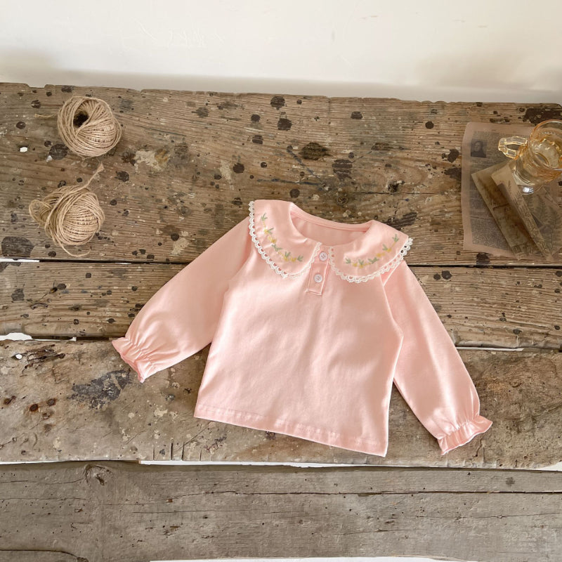 【BABY】刺繍翻襟TシャツSK092828