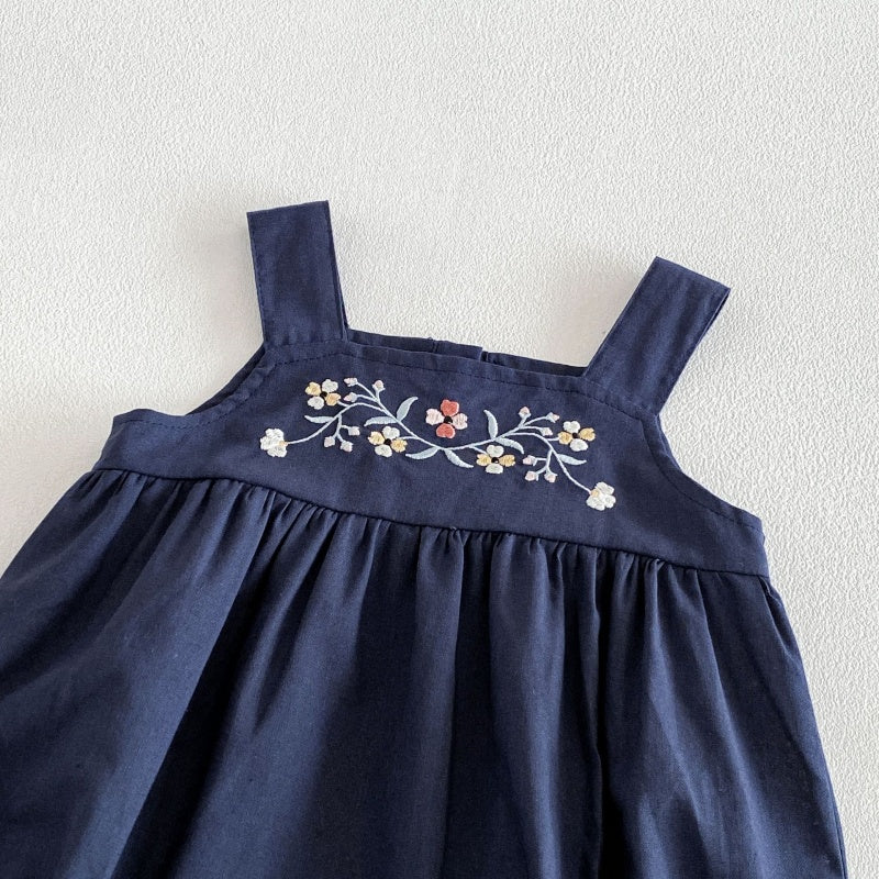 【BABY】夏新作キャミ刺繍ロンパースSK105813