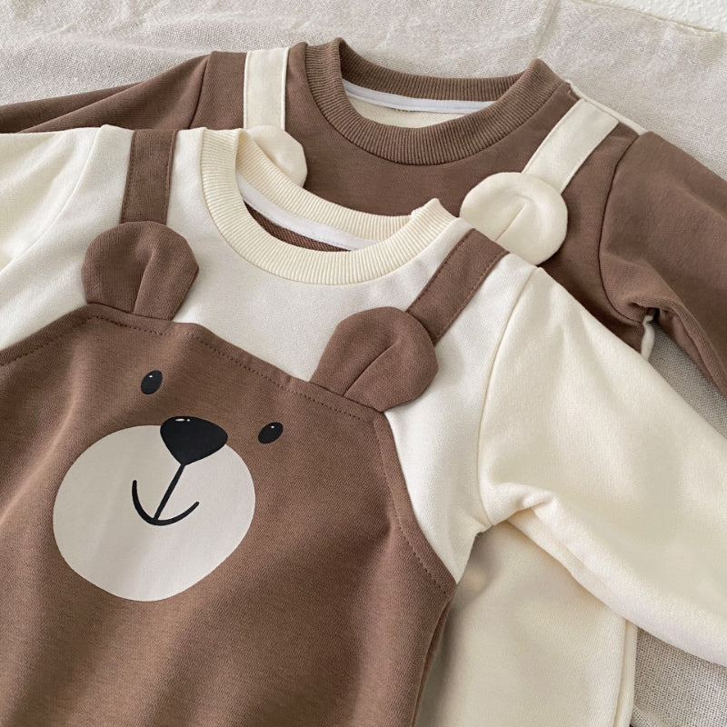【BABY】くまフェイクレイヤードカバーオールSK101410