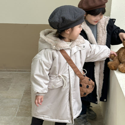 【BABY&KID】裏起毛オシャレ暖かいコートSK012601