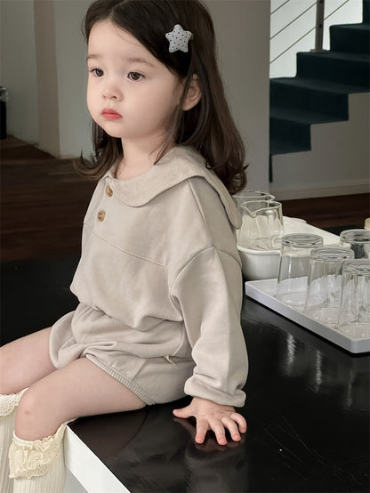 【BABY&KID】無地トップス＆パンツセットSK012408