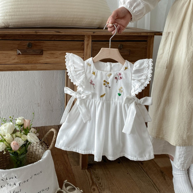 【BABY&KID】夏新作花刺繍ワンピースSK105021