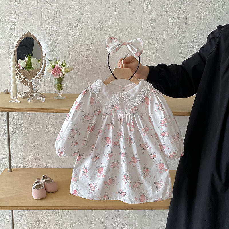 【姉妹服】ナチュラル花柄ロンパース、ワンピースSK101119