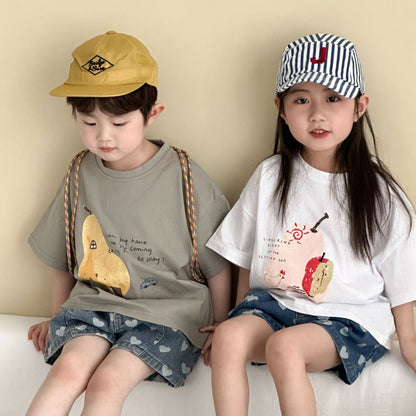 【BABY＆KID】夏新作 フルーツ文字柄TシャツSK063030