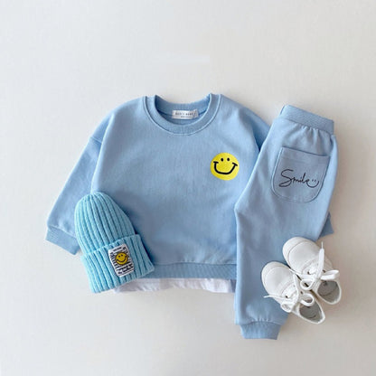 【BABY&KID】笑顔柄オシャレセットアップSK030302