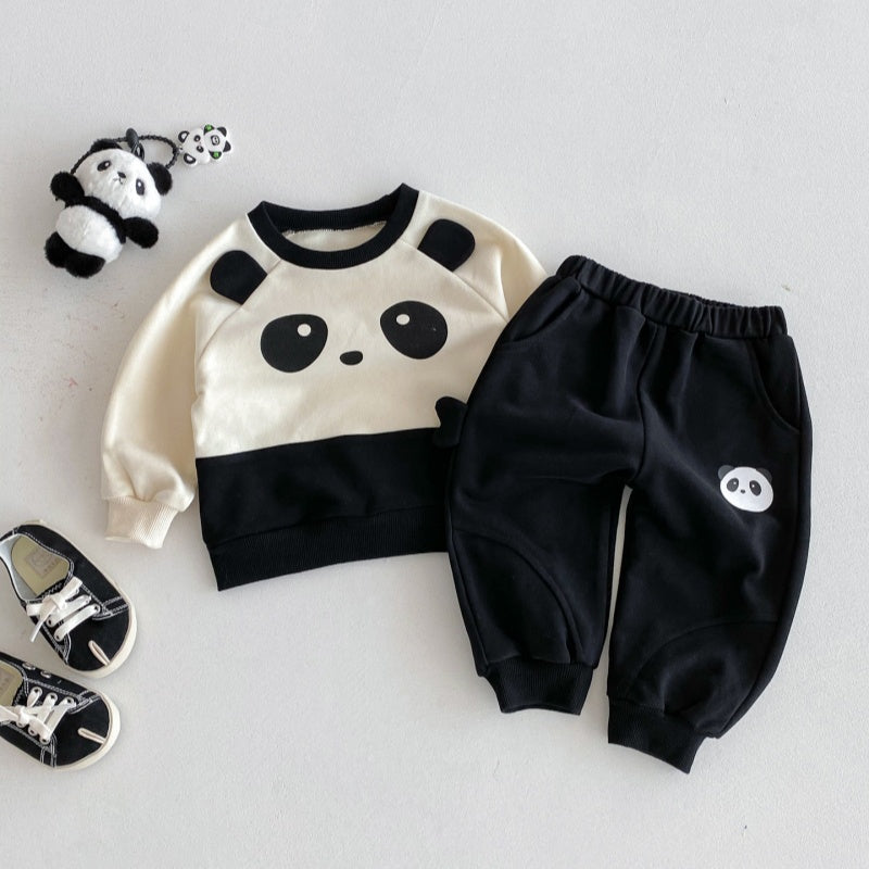 【BABY&KID】クルーネックパンダセットアップSK092705