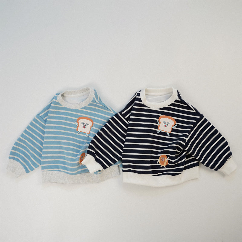 【BABY&KID】ボーダーパンプリントスウェットSK101549