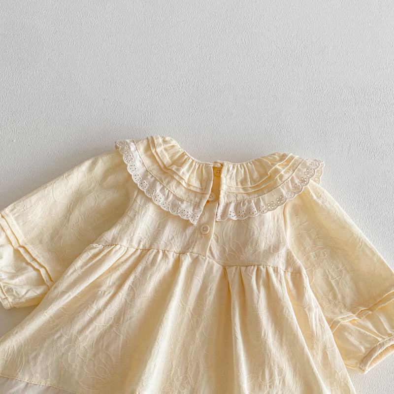 【BABY】クルーネックレースロンパースドレスSK100711