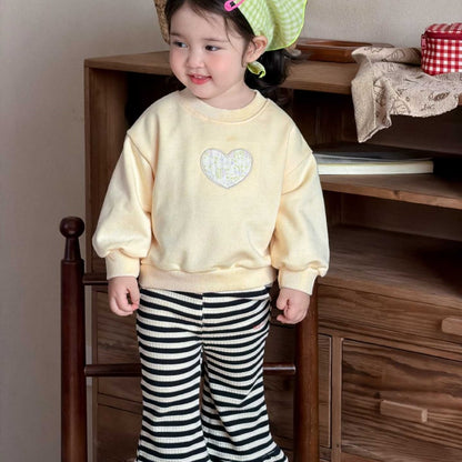 【BABY&KID】ハートスウェット、ボーダーパンツSK104312