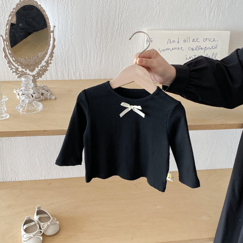 【BABY】韓国風蝶結び長袖TシャツSK100323