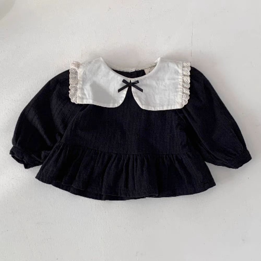 【BABY】襟付きフリルヘムおしゃれベビーシャツSK062110