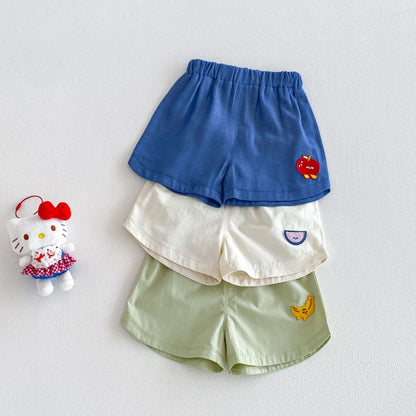 【BABY&KID】夏新作フルーツ刺繍ショートパンツSK106119