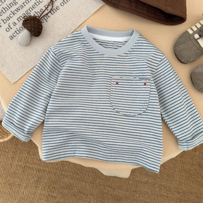 【BABY&KID】ポケット付きボーダーTシャツSK100212