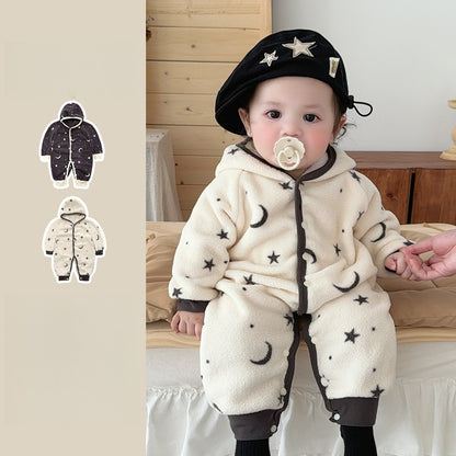 【BABY】冬新作星と月柄あったかカバーオールSK103218