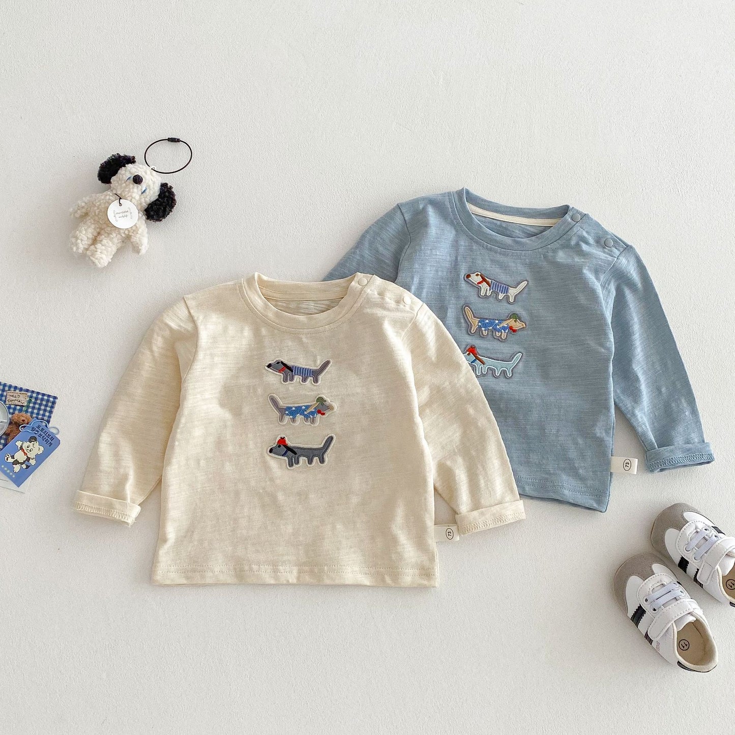 【BABY&KID】犬ロゴ長袖シャツSK030719
