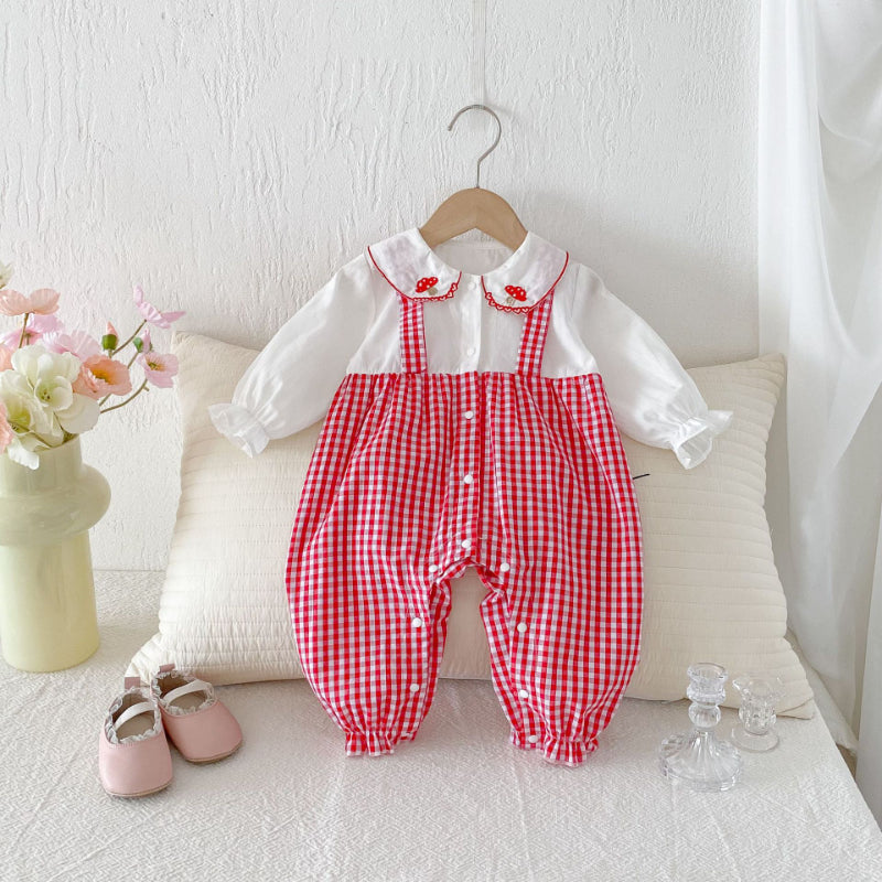 【BABY】きのこ刺繍カバーオールSK092520
