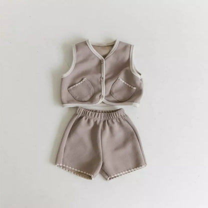 【BABY】ダブルポケットベスト＆ショートパンツSK100129