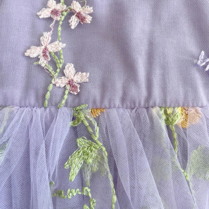 【BABY】夏新作 チュール刺繍キャミロンパースワンピSK082214
