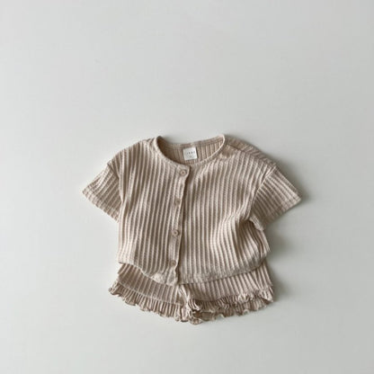 【BABY&KID】夏新作 半袖カーディガンセットアップSK091209