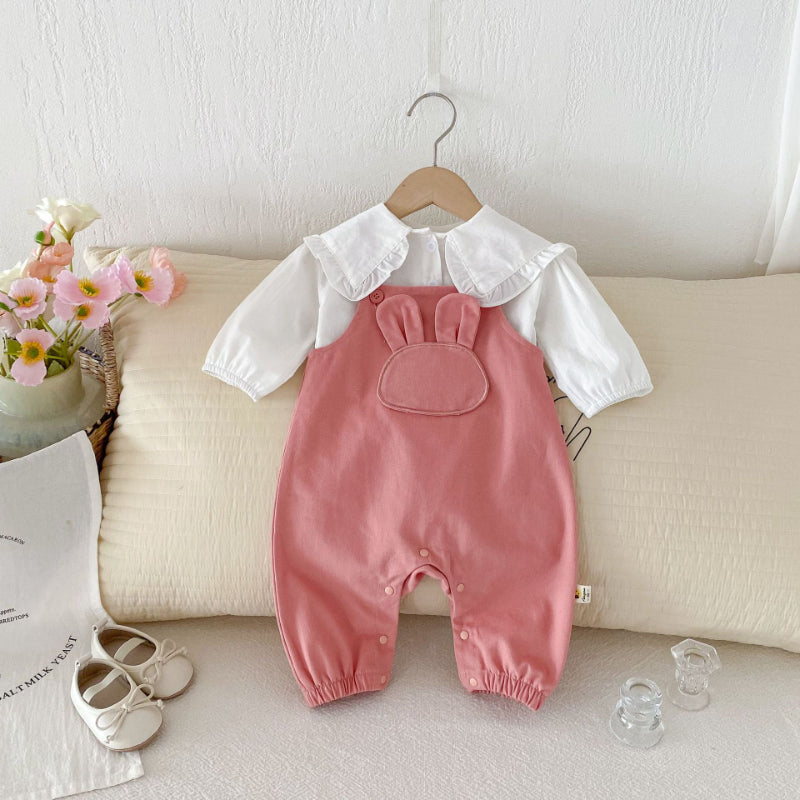 【BABY】うさぎサロペット、ベビーブラウスSK100329