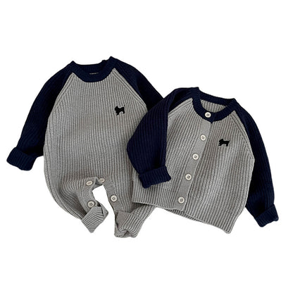 【BABY&KID】ナチュラルニット暖かいトップス、ロンパースSK022013