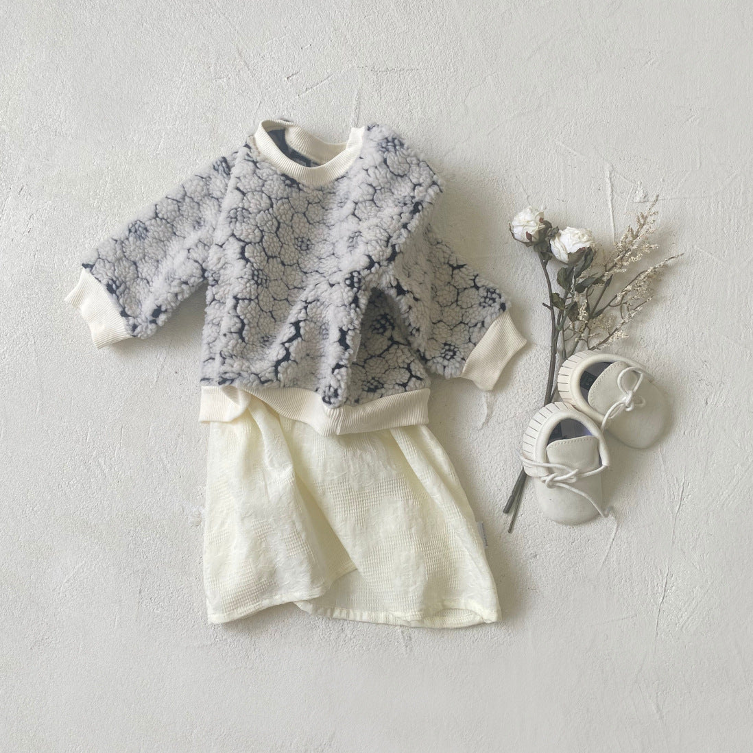 【BABY&KID】冬新作ハート＆フラワーシェイプトップスSK11311