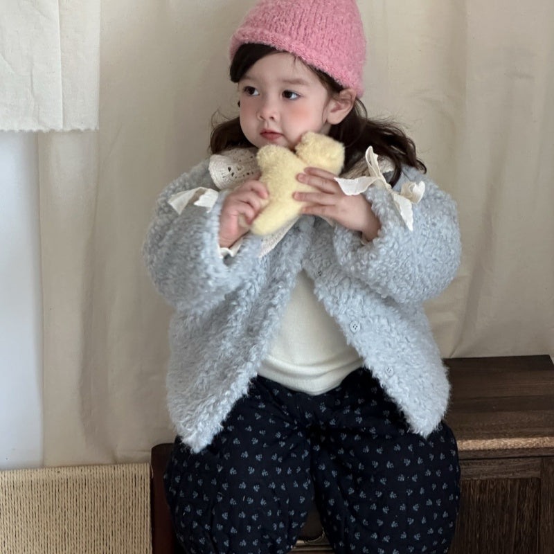 【BABY&KID】冬新作韓国風フリルカラーあったかアウターSK103132