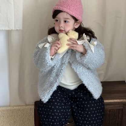 【BABY&KID】冬新作韓国風フリルカラーあったかアウターSK103132