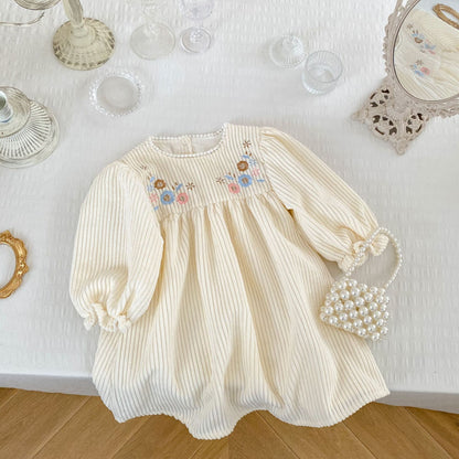 【BABY&KID】コーデュロイフラワークリーワンピースSK031804