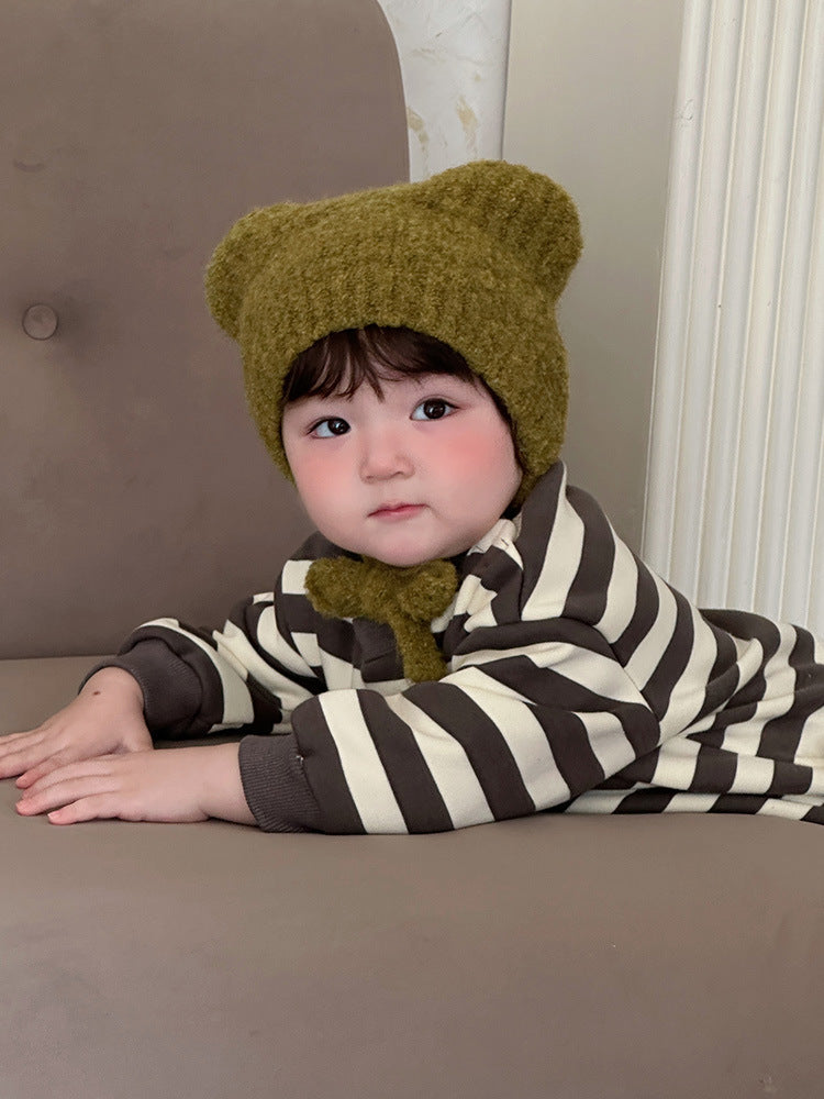 【BABY】アヒル柄暖かいセットアップSK11556