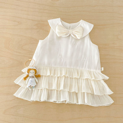 【BABY&KID】夏新作丸襟蝶結びワンピースSK106106