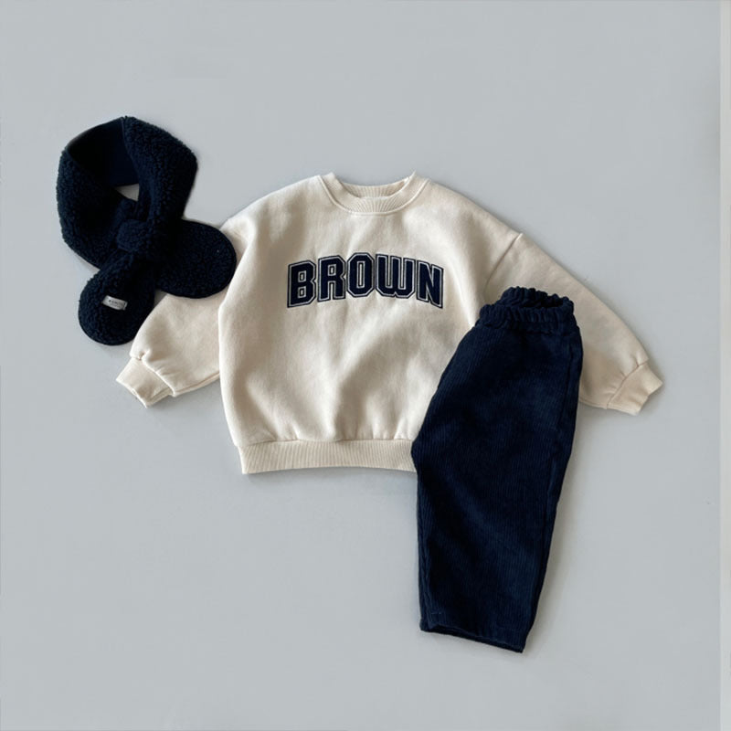 【BABY】BrownオシャレトレーナーSK031416