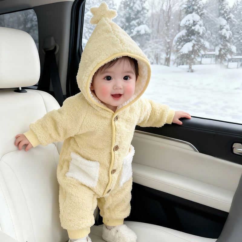 【BABY】冬新作星柄フードあったかカバーオールSK103205