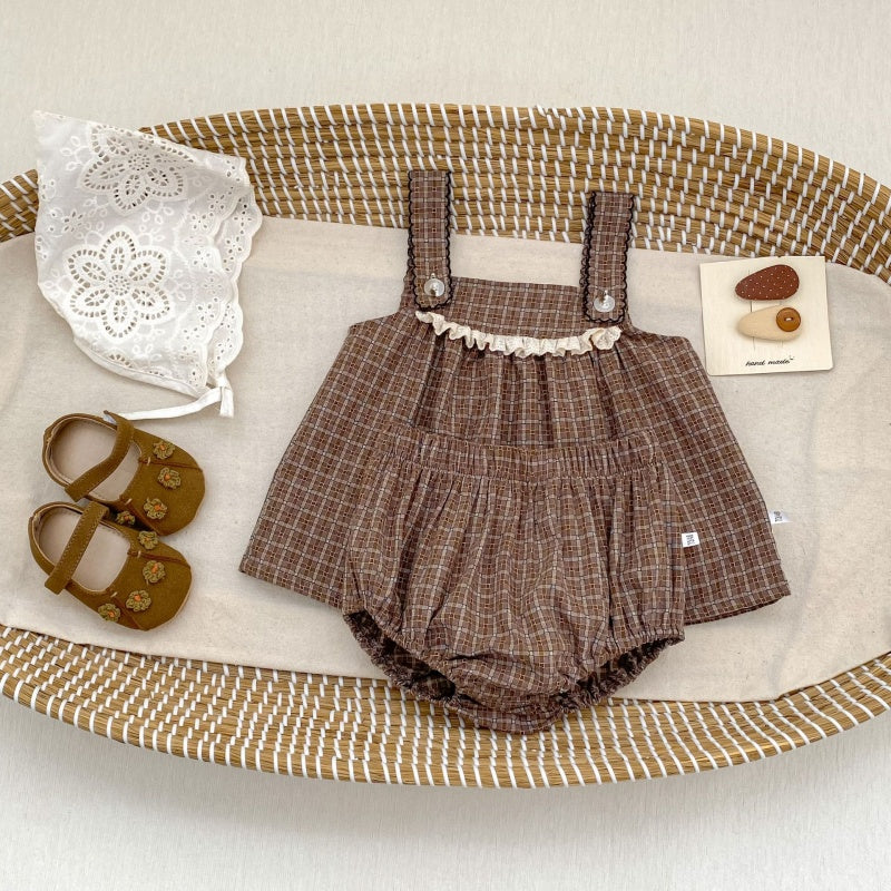 【BABY&KID】夏新作レトロチェックセットアップSK105407