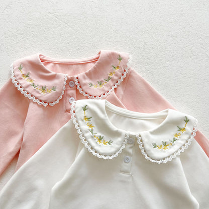 【BABY】刺繍翻襟TシャツSK092828