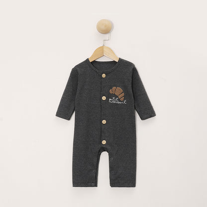 【BABY&KID】北欧風 パン柄オールインワンSK012521
