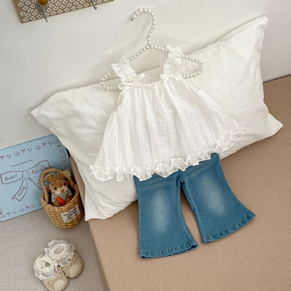 【BABY&KID】夏新作スウィート蝶結びキャミブラウスSK105513