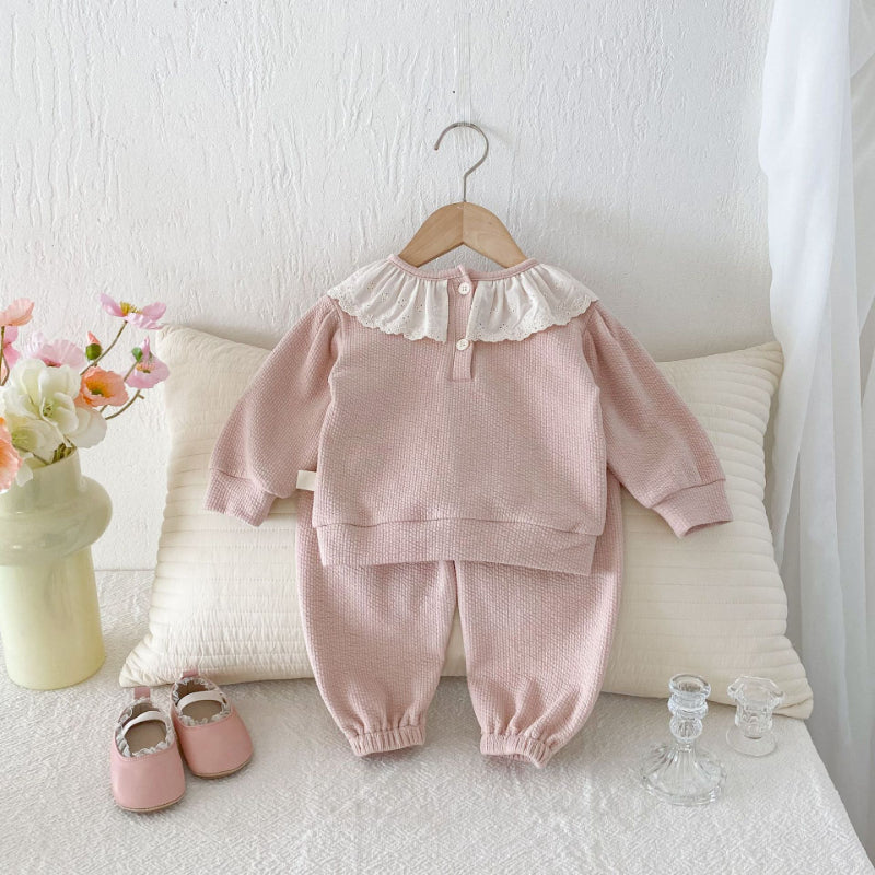 【BABY&KID】レース襟セットアップSK100333