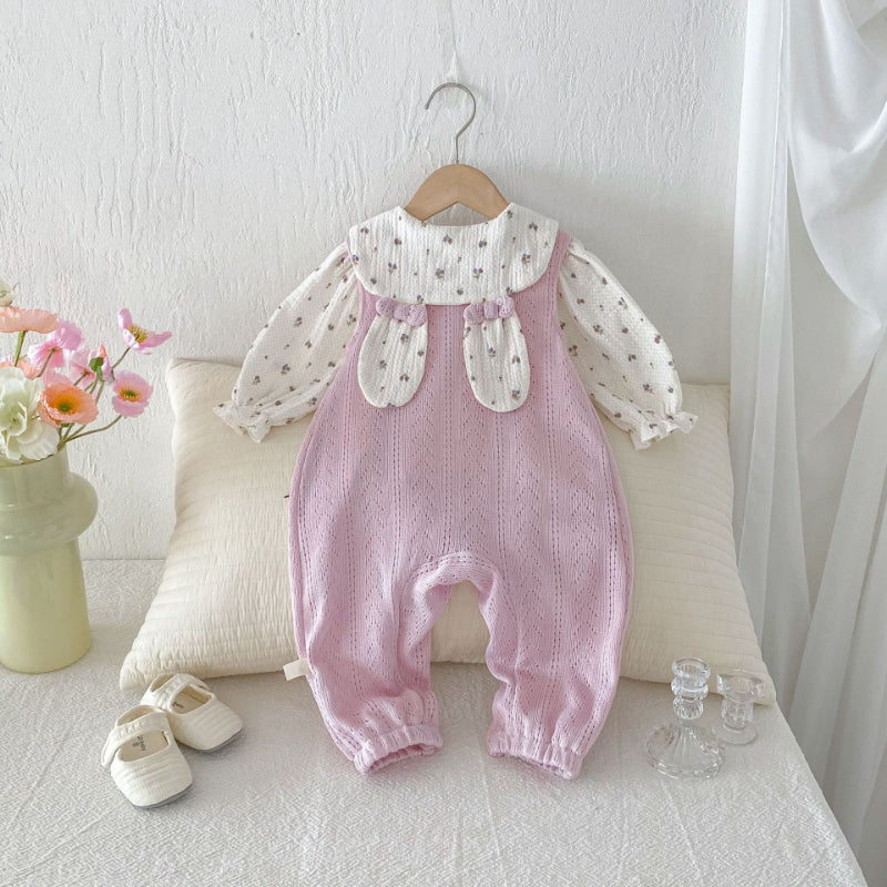 【BABY】ハートサロペット＆花柄トップスSK092508
