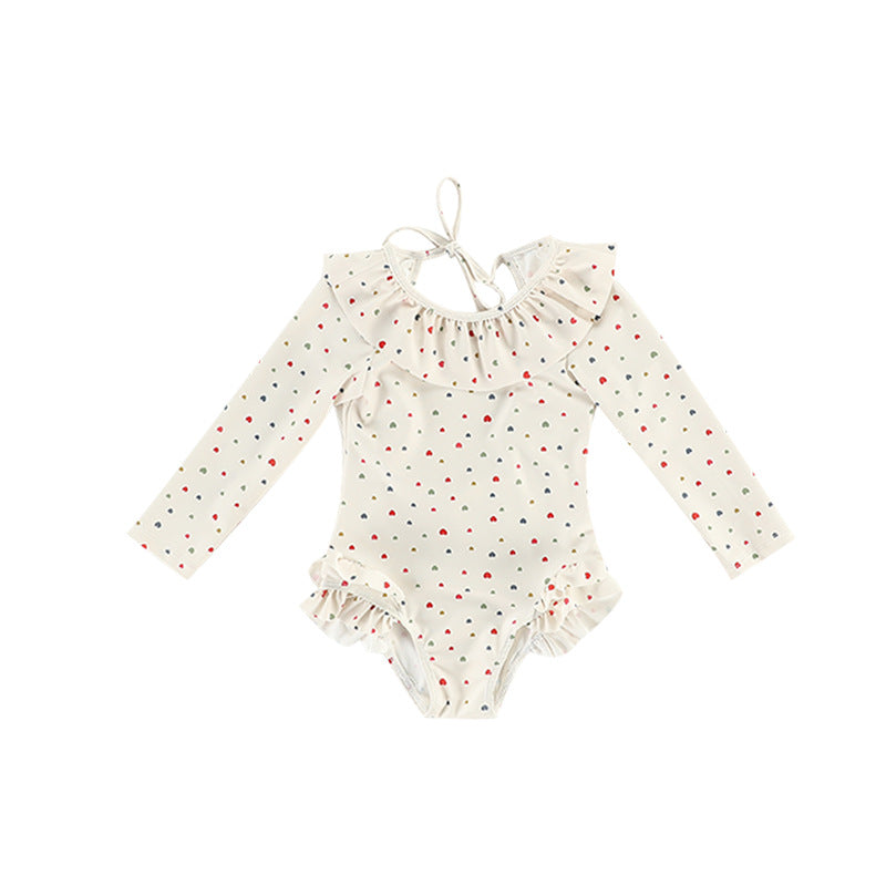 【BABY&KID】夏新作 バックオープン長袖水着SK090901