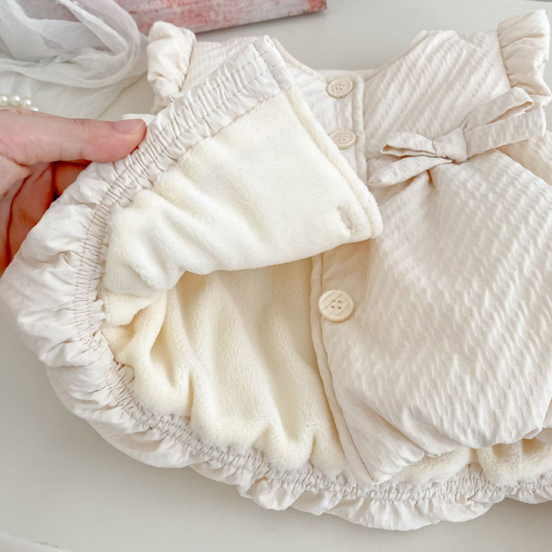 【BABY&KID】冬新作蝶結び裏起毛ベストSK102734