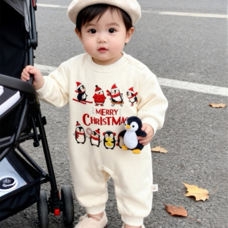 【BABY】クリスマスペンギンカバーオールSK103202