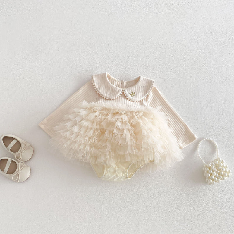 【BABY】チュールロンパースワンピSK103602